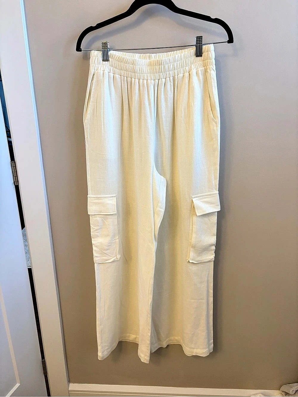 YaYa Cargo Jogger Pant Cream Size Small NWT